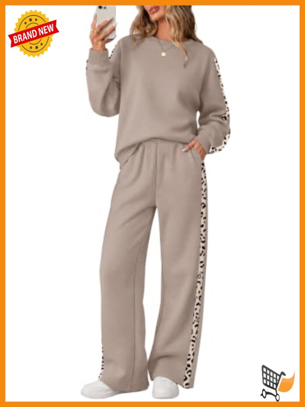 Women's 2 Piece Lounge Set Wide Leg Pants Sweatsuit